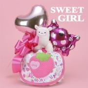 スイートガール1段おむつケーキ《ピンク》【送料無料】